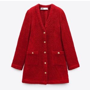 Zara Red V-Neck dress NWOT